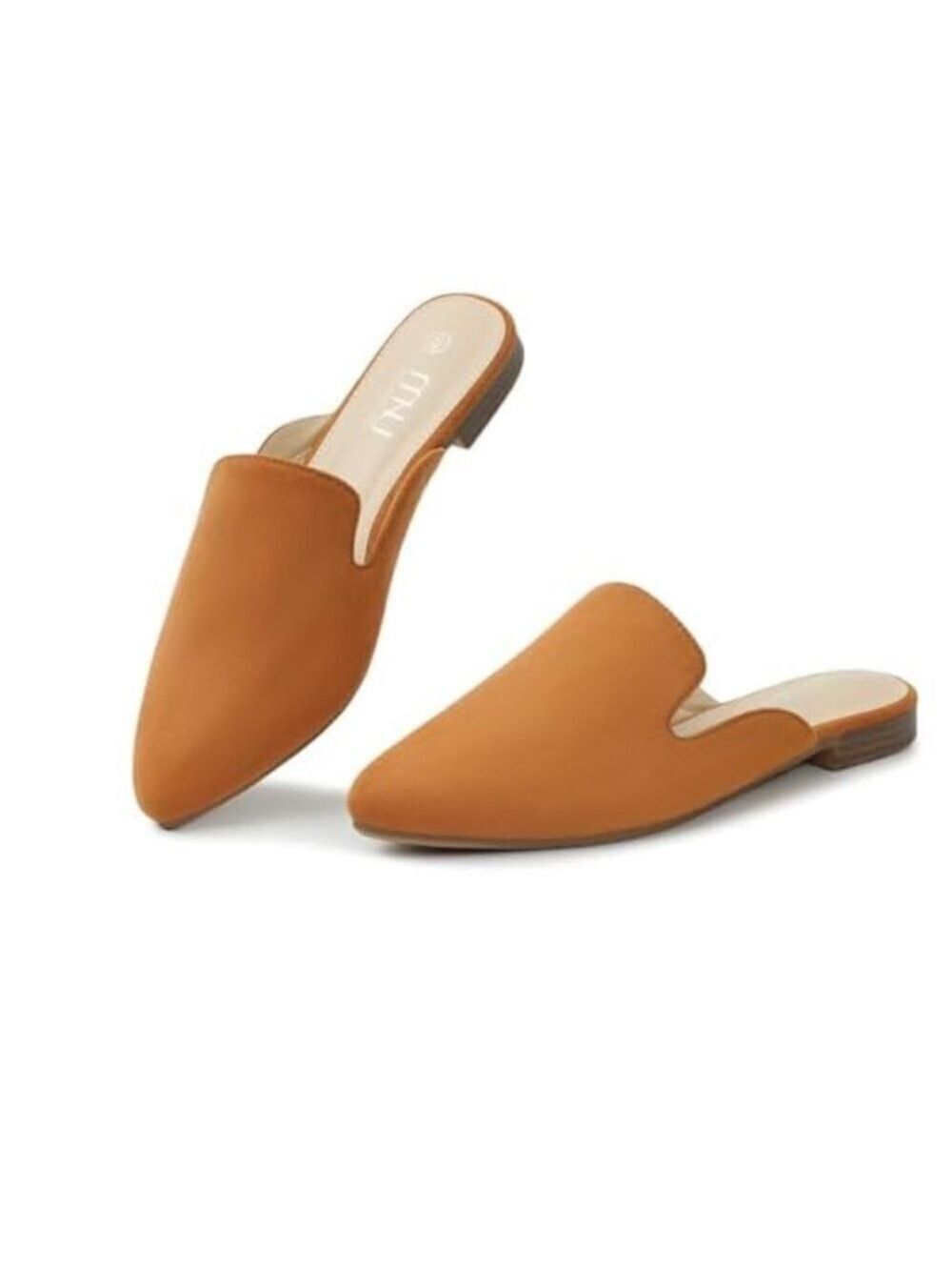 Musshoe Tan Suede Pointed Toe Mules Flats Size 8.5